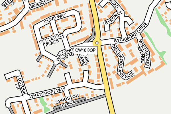 CW10 0QP map - OS OpenMap – Local (Ordnance Survey)