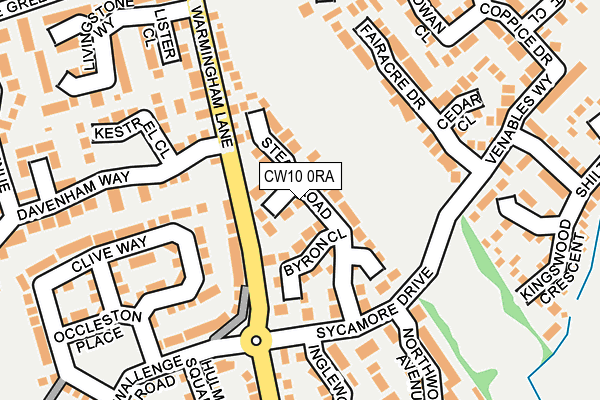 CW10 0RA map - OS OpenMap – Local (Ordnance Survey)