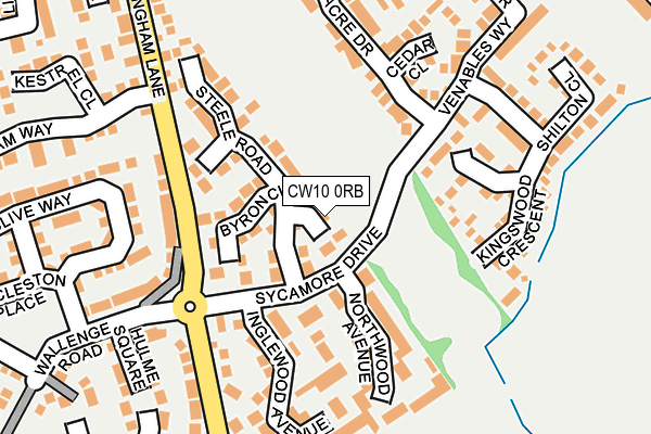 CW10 0RB map - OS OpenMap – Local (Ordnance Survey)