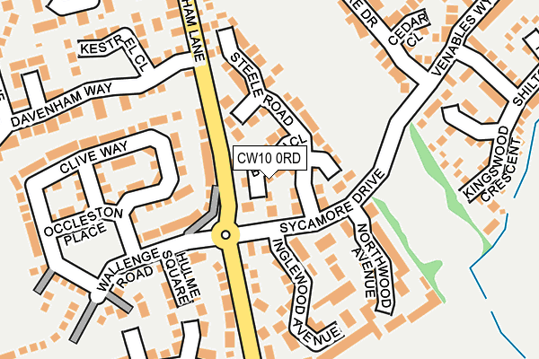 CW10 0RD map - OS OpenMap – Local (Ordnance Survey)