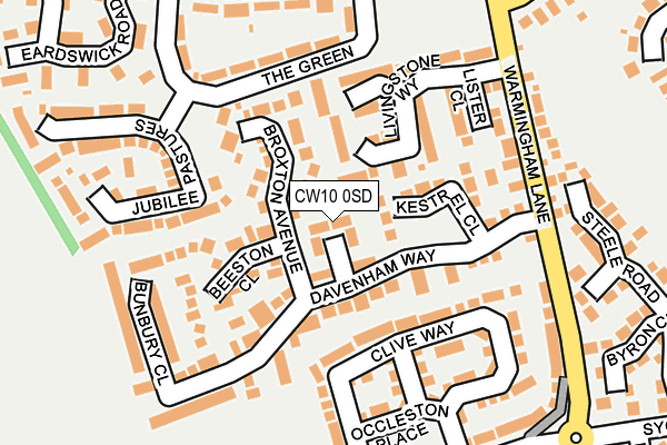 CW10 0SD map - OS OpenMap – Local (Ordnance Survey)