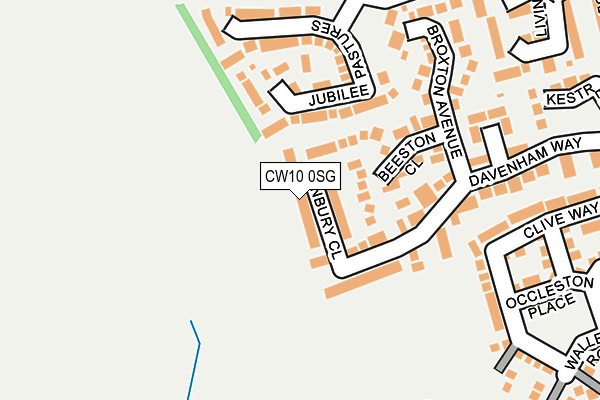 CW10 0SG map - OS OpenMap – Local (Ordnance Survey)