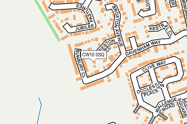 CW10 0SQ map - OS OpenMap – Local (Ordnance Survey)