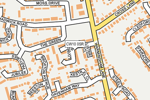 CW10 0SR map - OS OpenMap – Local (Ordnance Survey)
