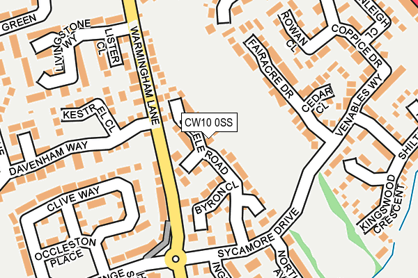 CW10 0SS map - OS OpenMap – Local (Ordnance Survey)