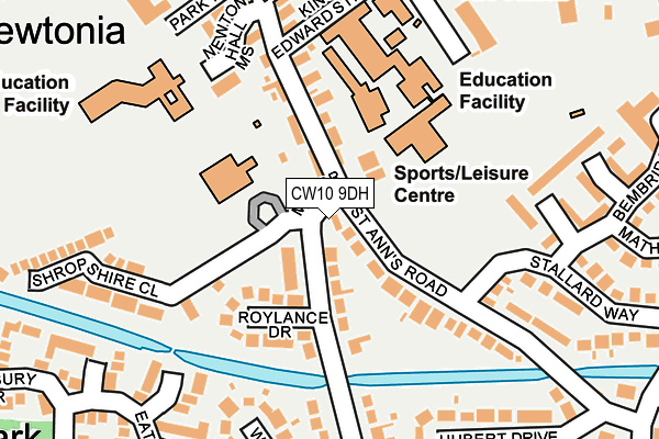 CW10 9DH map - OS OpenMap – Local (Ordnance Survey)