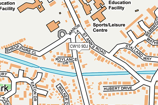 CW10 9DJ map - OS OpenMap – Local (Ordnance Survey)