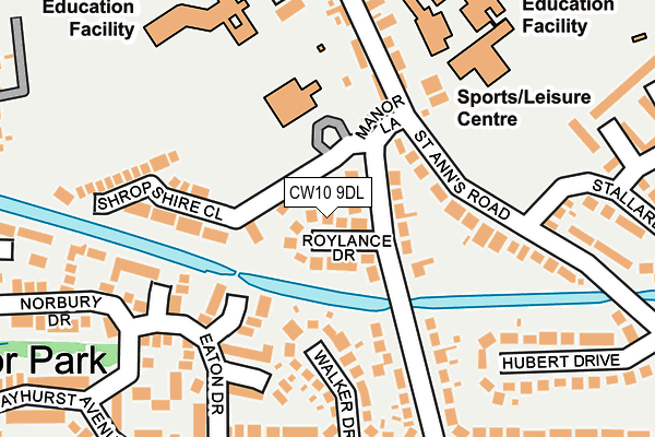 CW10 9DL map - OS OpenMap – Local (Ordnance Survey)