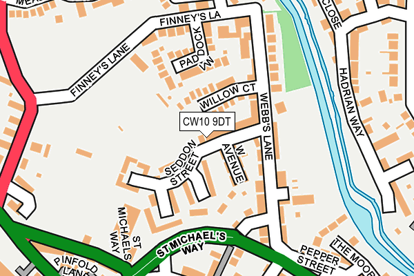 CW10 9DT map - OS OpenMap – Local (Ordnance Survey)