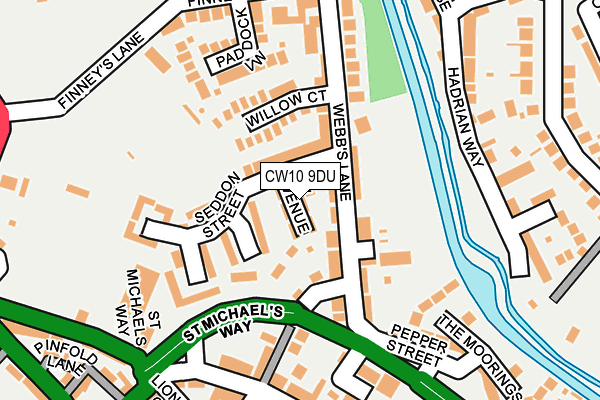 CW10 9DU map - OS OpenMap – Local (Ordnance Survey)