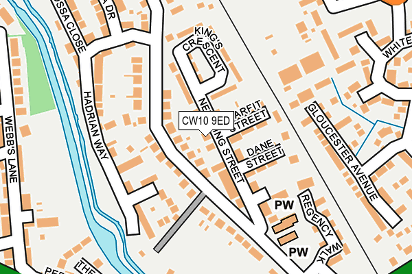 CW10 9ED map - OS OpenMap – Local (Ordnance Survey)