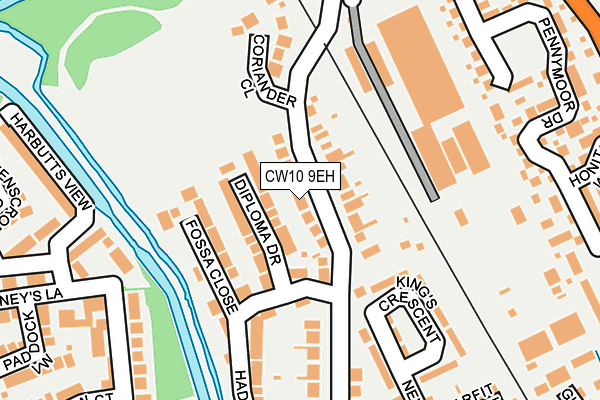 CW10 9EH map - OS OpenMap – Local (Ordnance Survey)