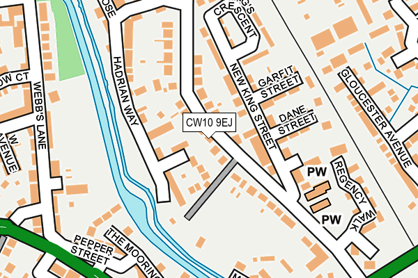 CW10 9EJ map - OS OpenMap – Local (Ordnance Survey)