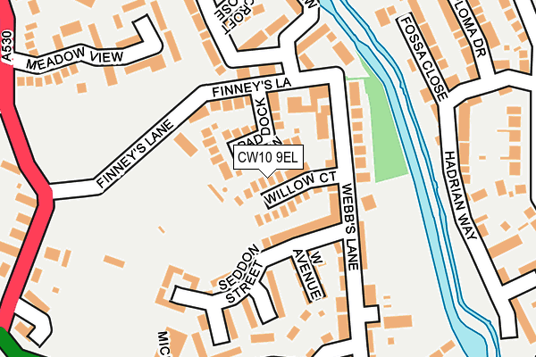 CW10 9EL map - OS OpenMap – Local (Ordnance Survey)