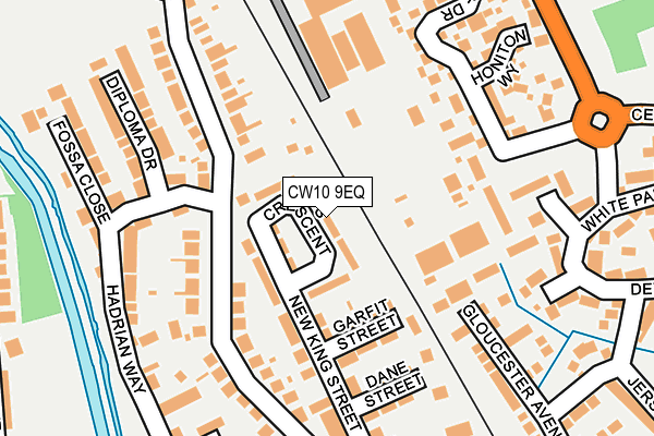 CW10 9EQ map - OS OpenMap – Local (Ordnance Survey)