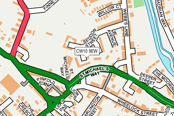 CW10 9EW map - OS OpenMap – Local (Ordnance Survey)