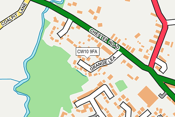 CW10 9FA map - OS OpenMap – Local (Ordnance Survey)