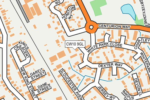 CW10 9GL map - OS OpenMap – Local (Ordnance Survey)