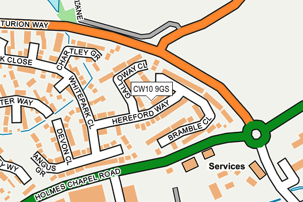 Map of PCF PROPERTY SERVICES LTD at local scale