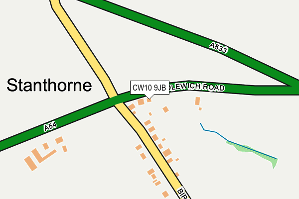 CW10 9JB map - OS OpenMap – Local (Ordnance Survey)