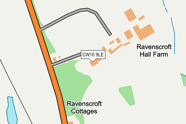 CW10 9LE map - OS OpenMap – Local (Ordnance Survey)