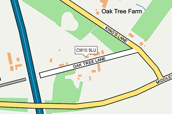 CW10 9LU map - OS OpenMap – Local (Ordnance Survey)