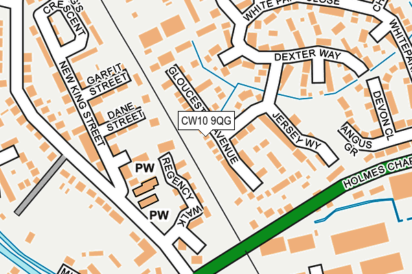CW10 9QG map - OS OpenMap – Local (Ordnance Survey)