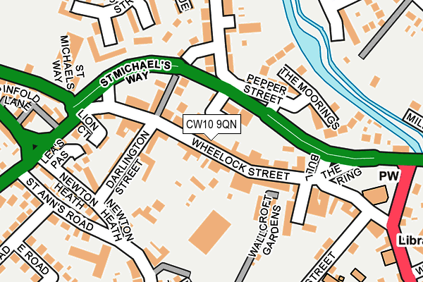 CW10 9QN map - OS OpenMap – Local (Ordnance Survey)