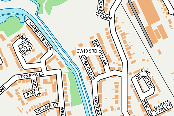 CW10 9RD map - OS OpenMap – Local (Ordnance Survey)