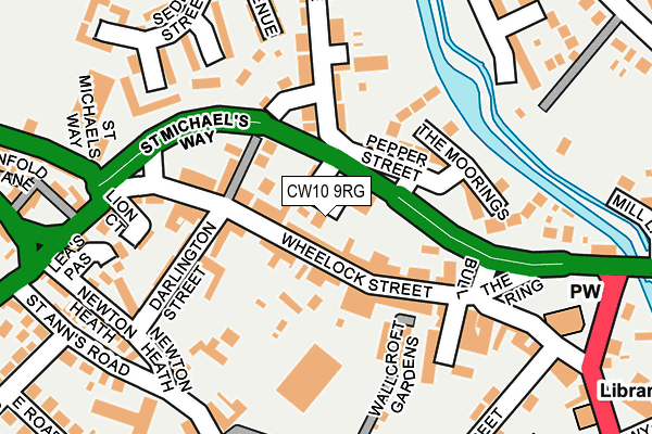 CW10 9RG map - OS OpenMap – Local (Ordnance Survey)