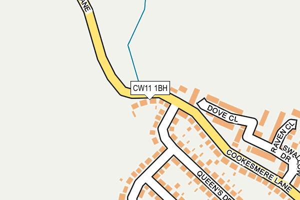 CW11 1BH map - OS OpenMap – Local (Ordnance Survey)