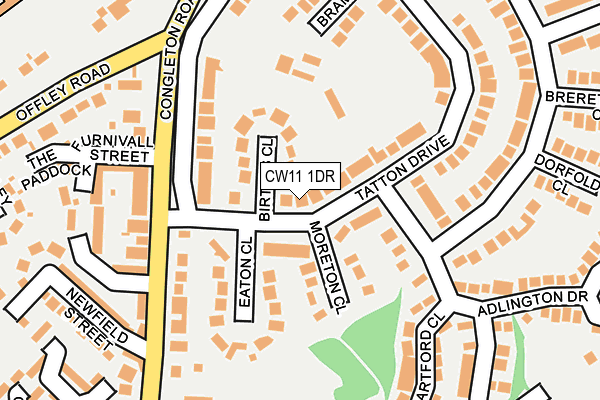 CW11 1DR map - OS OpenMap – Local (Ordnance Survey)