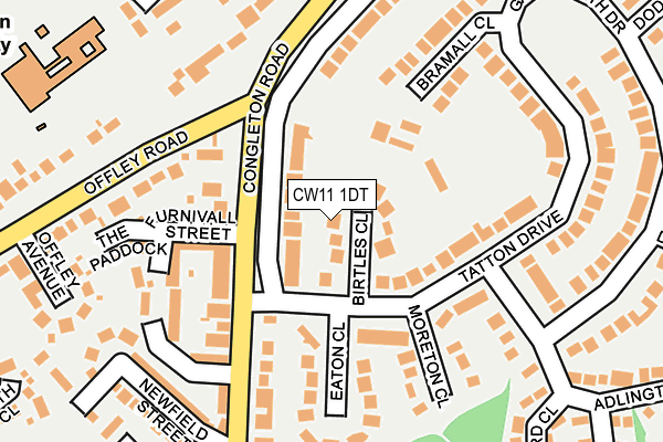 CW11 1DT map - OS OpenMap – Local (Ordnance Survey)