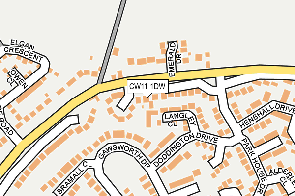 CW11 1DW map - OS OpenMap – Local (Ordnance Survey)