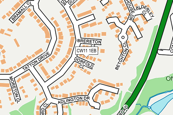 CW11 1EB map - OS OpenMap – Local (Ordnance Survey)