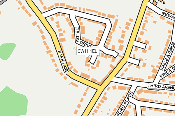 CW11 1EL map - OS OpenMap – Local (Ordnance Survey)