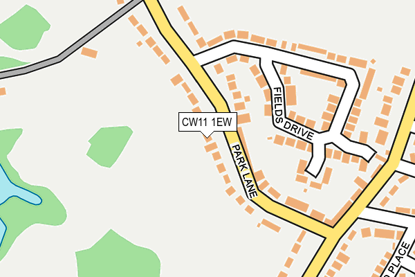CW11 1EW map - OS OpenMap – Local (Ordnance Survey)
