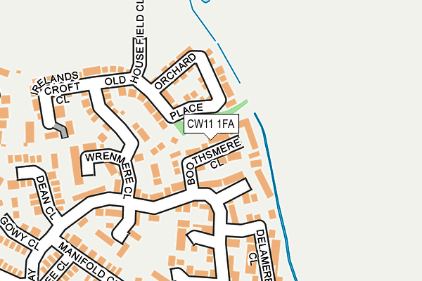 CW11 1FA map - OS OpenMap – Local (Ordnance Survey)