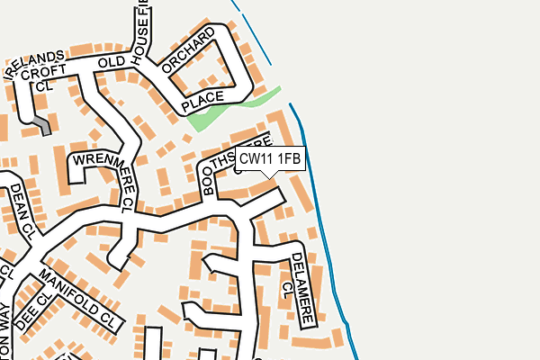 CW11 1FB map - OS OpenMap – Local (Ordnance Survey)
