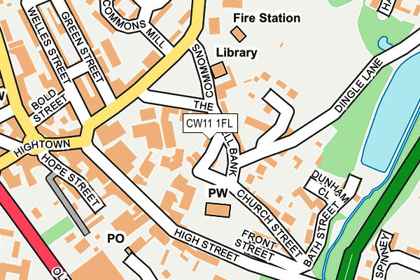 CW11 1FL map - OS OpenMap – Local (Ordnance Survey)