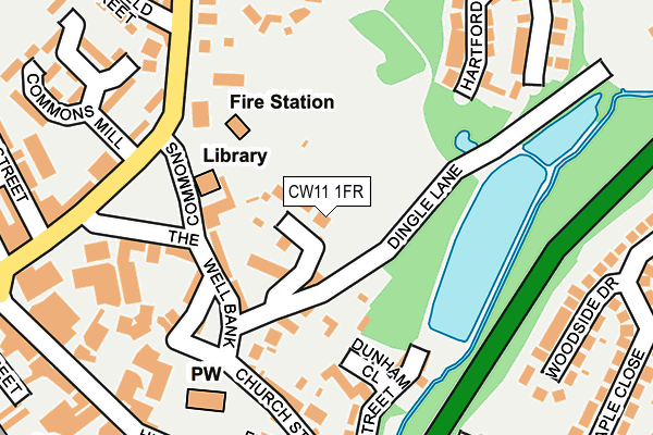 CW11 1FR map - OS OpenMap – Local (Ordnance Survey)