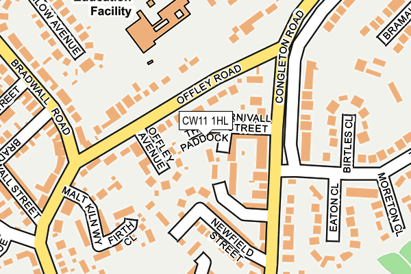 CW11 1HL map - OS OpenMap – Local (Ordnance Survey)