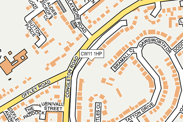 CW11 1HP map - OS OpenMap – Local (Ordnance Survey)