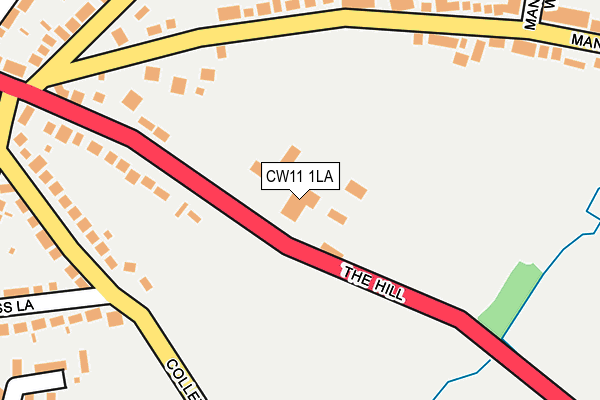 CW11 1LA map - OS OpenMap – Local (Ordnance Survey)