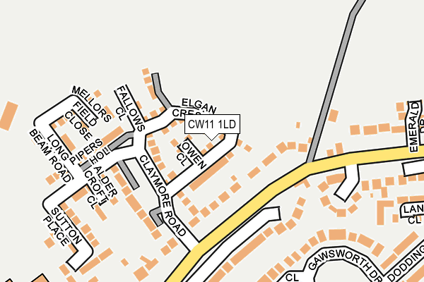 CW11 1LD map - OS OpenMap – Local (Ordnance Survey)