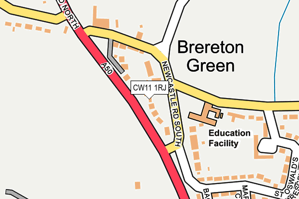 CW11 1RJ map - OS OpenMap – Local (Ordnance Survey)