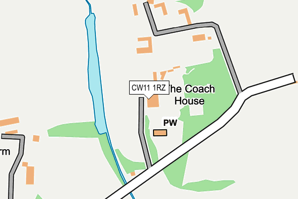 CW11 1RZ map - OS OpenMap – Local (Ordnance Survey)
