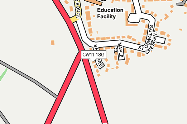 CW11 1SG map - OS OpenMap – Local (Ordnance Survey)