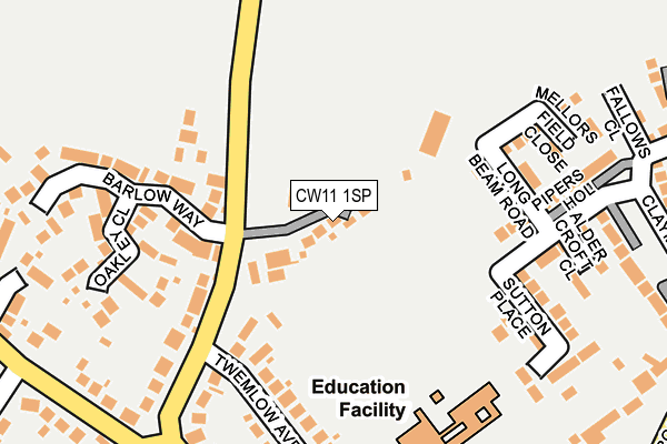 CW11 1SP map - OS OpenMap – Local (Ordnance Survey)