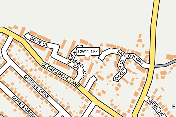 CW11 1SZ map - OS OpenMap – Local (Ordnance Survey)